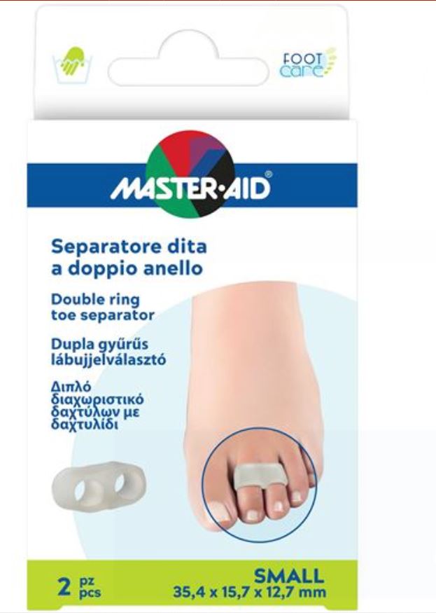 SEPARATORE DITA MASTER-AID FOOTCARE CON ANELLO DOPPIO SMALL 2 PEZZI C10 - Gruppofarmastore.it