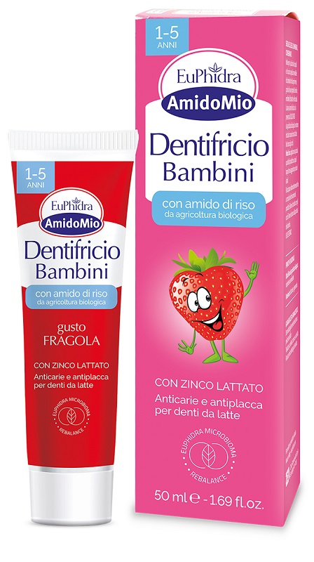 EUPHIDRA AMIDOMIO DENTIFRICIO FRAGOLA 1-5 ANNI 50 ML - Gruppofarmastore.it
