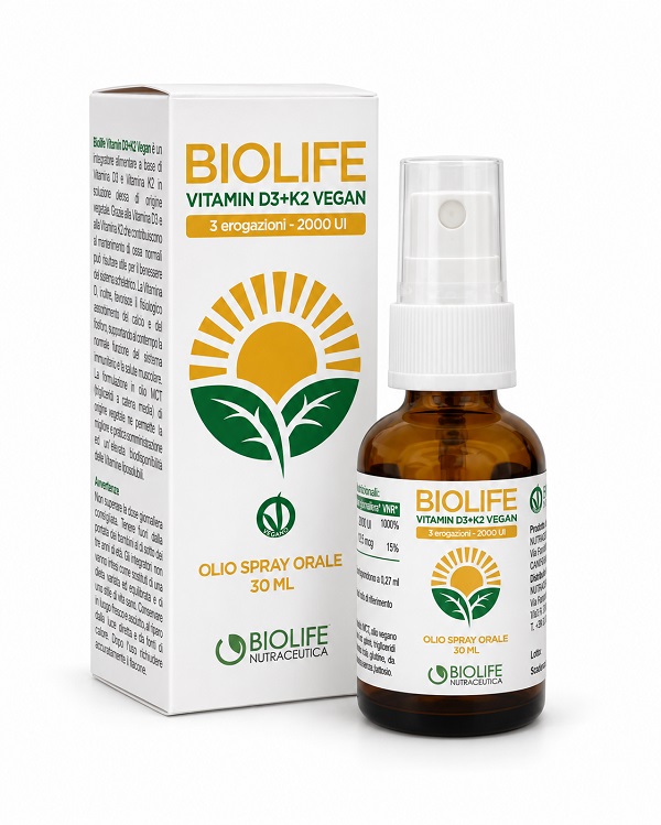 BIOLIFE VITAMIN D3+K2 VEGAN GOCCE 50 ML - Gruppofarmastore.it