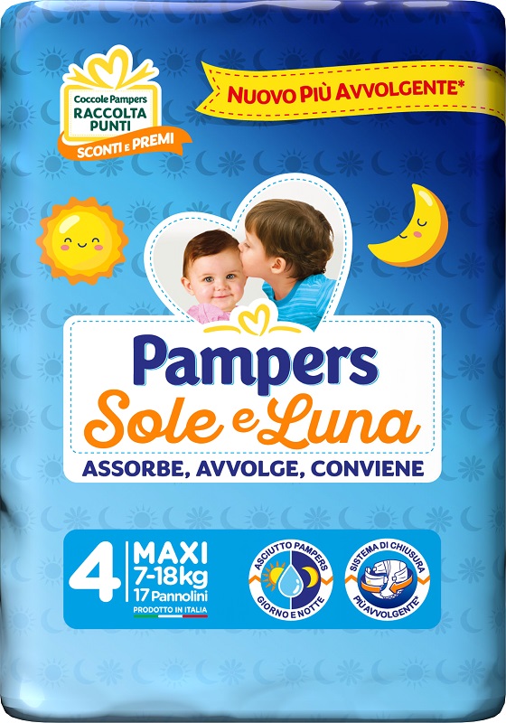 PAMPERS SOLE&LUNA MAXI 17 PEZZI - Gruppofarmastore.it