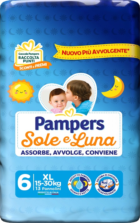 PAMPERS SOLE LUNA XL 13 PEZZI - Gruppofarmastore.it