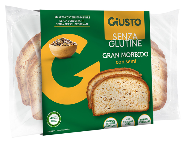 GIUSTO SENZA GLUTINE GRAN MORBIDO SEMI 300 G - Gruppofarmastore.it
