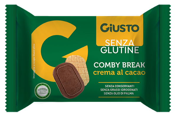 GIUSTO SENZA GLUTINE COMBY BREAK CREMA CACAO 26 G - Gruppofarmastore.it