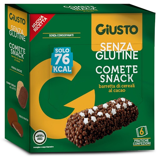 GIUSTO SENZA GLUTINE COMETE SNACK 120 G - Gruppofarmastore.it