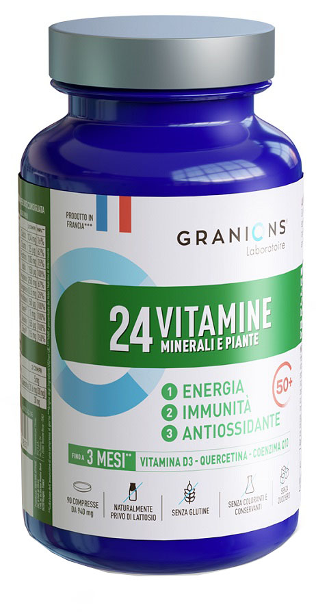 GRANIONS 24 VITAMINE MINERALI E PIANTE 90 COMPRESSE - Gruppofarmastore.it