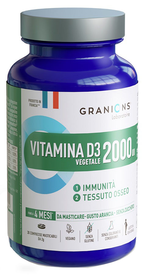 GRANIONS VITAMINA D3 VEGETALE 2000UI 30 COMPRESSE - Gruppofarmastore.it