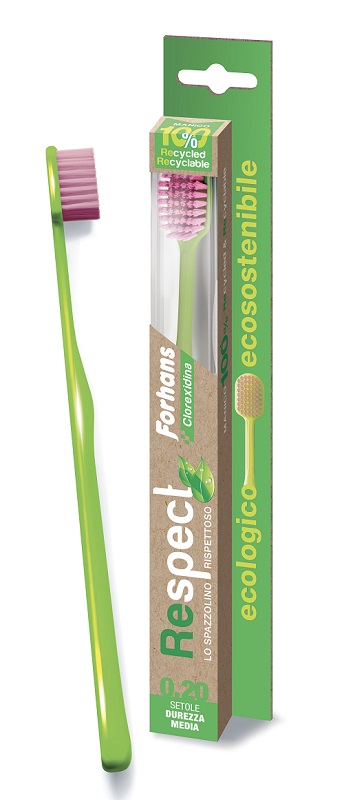 FORHANS RESPECT SPAZZOLINO ECOLOGICO 0,20 SETOLE MEDIE - Gruppofarmastore.it