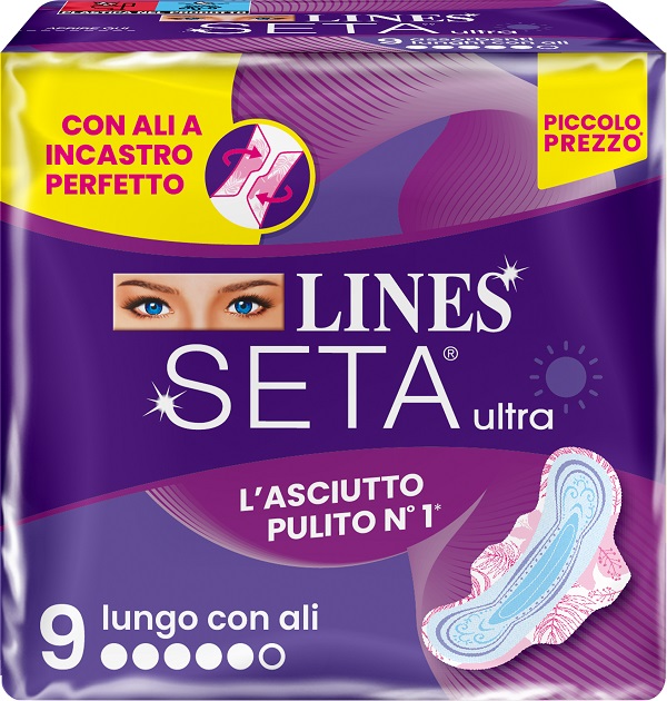LINES SETA ULTRA ASSORBENTI LUNGO ALI DWCT 9 PEZZI - Gruppofarmastore.it