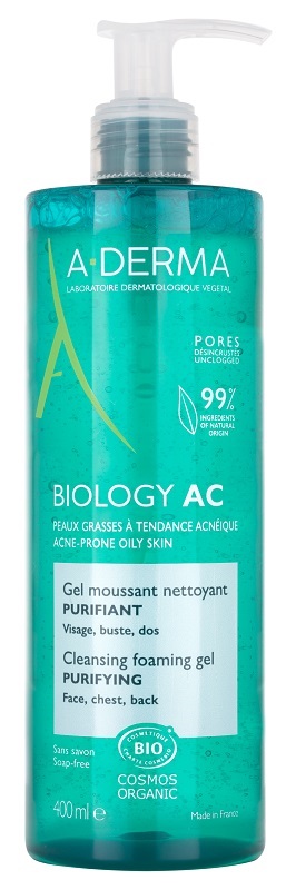 ADERMA BIOLOGY AC GEL DETERGENTE SCHIUMOGENO PURIFICANTE 400 ML - Gruppofarmastore.it