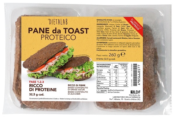 DIETALAB PANE TOAST PROTEICO 260 G - Gruppofarmastore.it