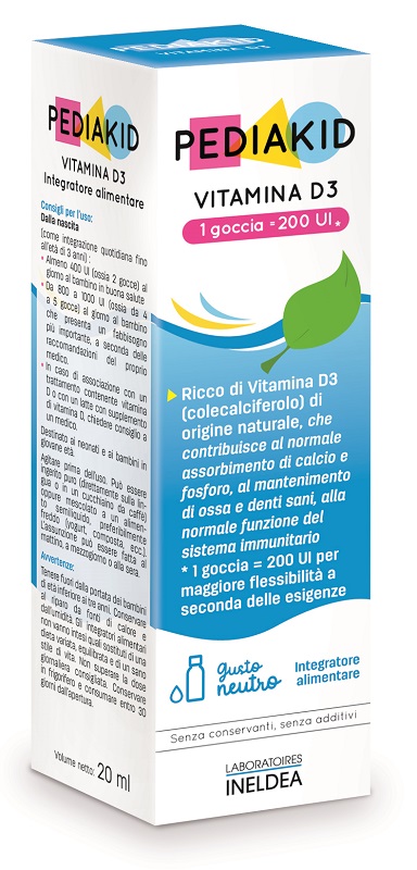 PEDIAKID VITAMINA D3 200IU 200 ML - Gruppofarmastore.it
