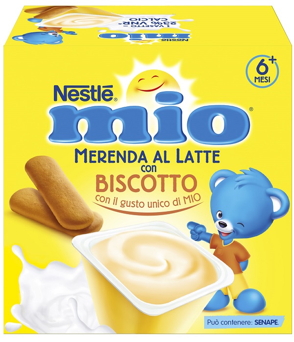 MIO MERENDA AL LATTE BISCOTTO 4 PEZZI DA 100 G - Gruppofarmastore.it