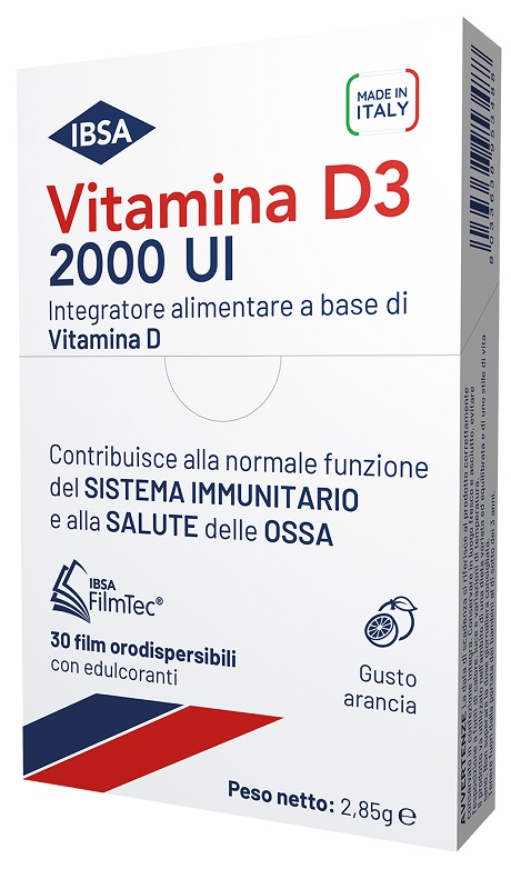 VITAMINA D3 IBSA 2000 UI 30 FILM ORODISPERSIBILI - Gruppofarmastore.it