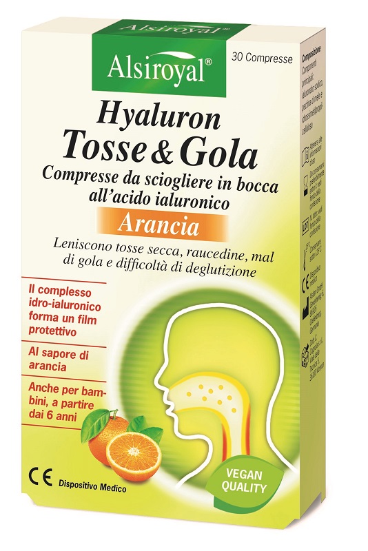 HYALURON TOSSE&GOLA ARANCIA 30 COMPRESSE - Gruppofarmastore.it