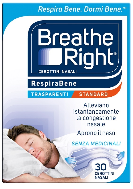 CEROTTI NASALI BREATHE RIGHT TRASPARENTI 30 PEZZI - Gruppofarmastore.it