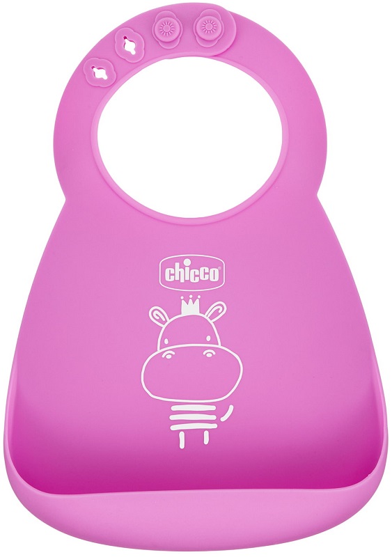 CHICCO BAVAGLIA SILICONE ROSA - Gruppofarmastore.it