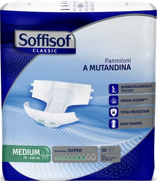 PANNOLONE MUTANDINA SOFFISOF CLASSIC SUPER L 30 PEZZI - Gruppofarmastore.it