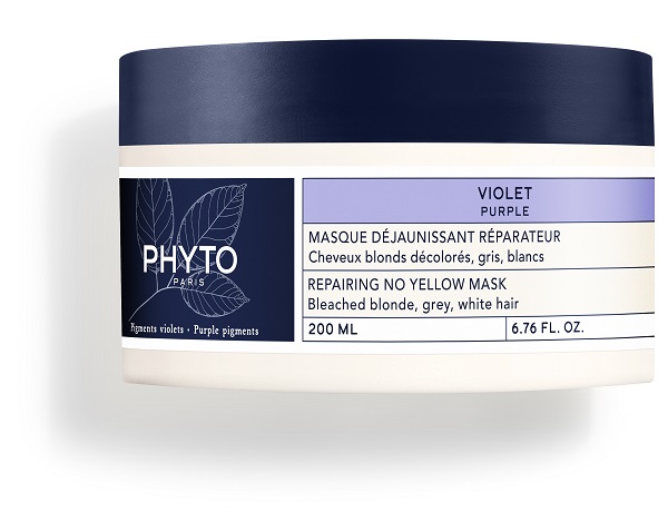 PHYTO PARIS VIOLET MASCHERA ANTI GIALLO RIPARATRICE PER CAPELLI BIONDI DECOLORATI GRIGI BIANCHI 200 ML - Gruppofarmastore.it