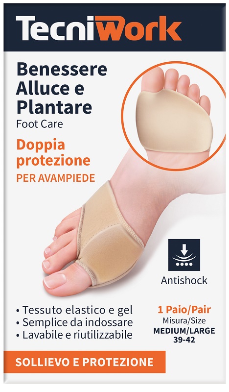 CUSCINETTO DOPPIA PROTEZIONE ALLUCE E PLANTARE M/L 1 PAIO - Gruppofarmastore.it