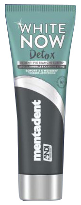 MENTADENT DENTIFRICIO WHITE NOW DETOX CARBONE 75 ML - Gruppofarmastore.it