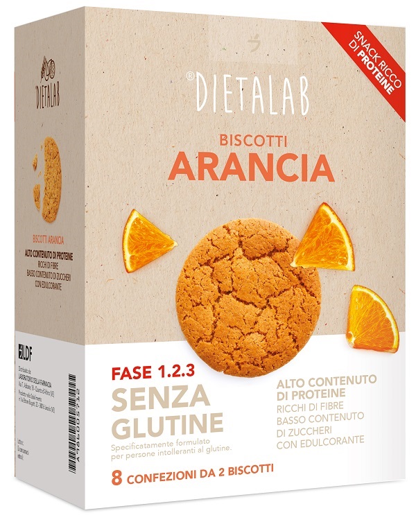 DIETALAB BISCOTTI ARANCIA SENZA GLUTINE FASE 1 2 3 128 G - Gruppofarmastore.it
