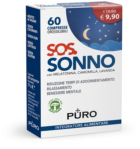 PURO SOS SONNO 60 COMPRESSE OROSOLUBILI - Gruppofarmastore.it