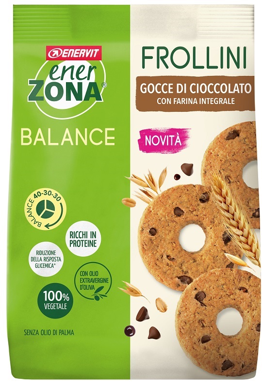 ENERZONA FROLLINI INTEGRALE GOCCE CIOCCOLATO 250 G - Gruppofarmastore.it