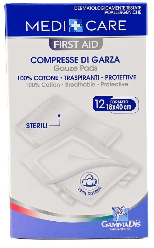 GARZA MEDICARE COTONE 18X40 CM 12 PEZZI - Gruppofarmastore.it