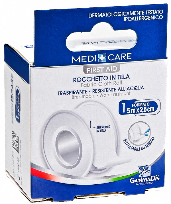 CEROTTO IN ROCCHETTO MEDICARE  TELA BIANCO PLUS 500X2,5 CM - Gruppofarmastore.it