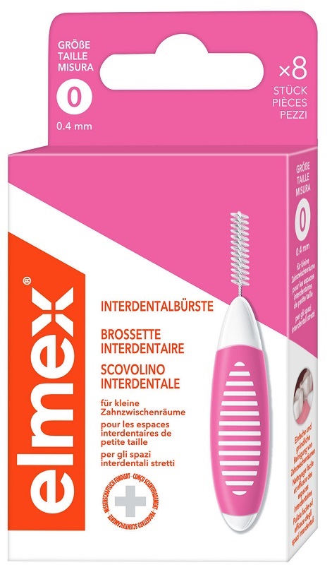 ELMEX INTERDENTAL BRUSH PINK 0,4MM 8 PEZZI - Gruppofarmastore.it
