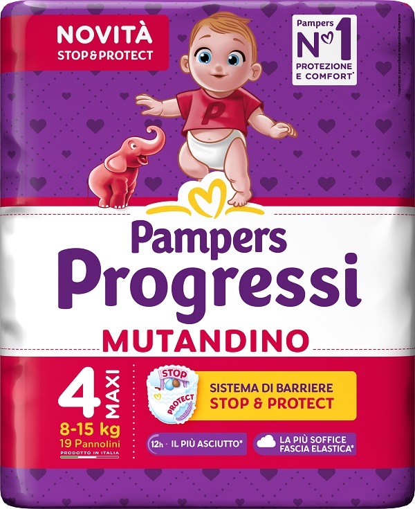 PAMPERS PROGRESSI MUTANDINA MAXI 19 PEZZI - Gruppofarmastore.it