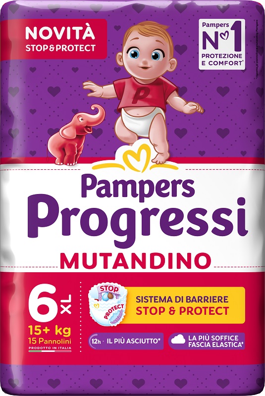 PAMPERS PROGRESSI MUTANDINA XL CP 15 PEZZI - Gruppofarmastore.it