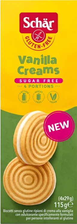 SCHAR SUGAR FREE VANILLA CREAMS 115 G - Gruppofarmastore.it