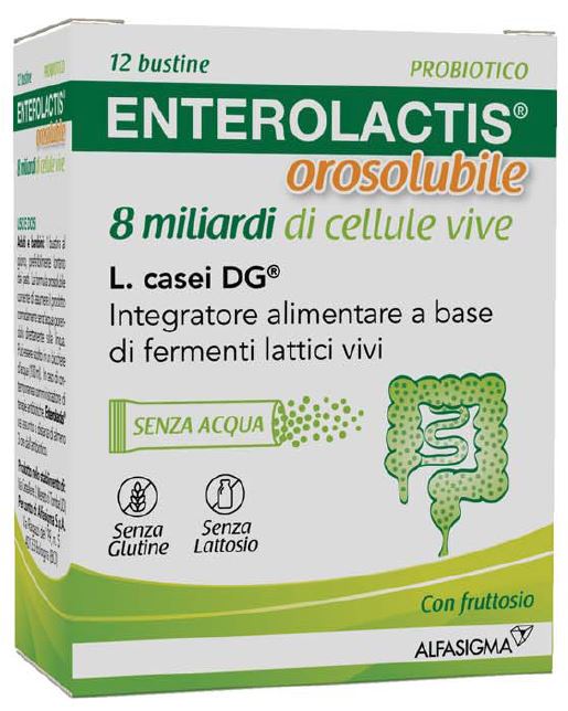 ENTEROLACTIS OROSOLUBILE 12 BUSTINE 8 MILIARDI DI CELLULE VIVE - Gruppofarmastore.it