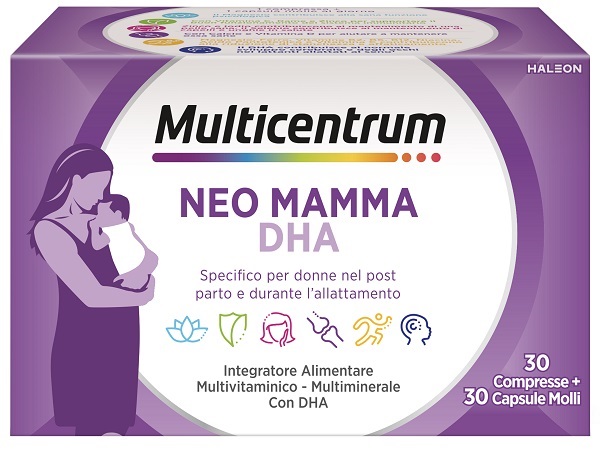MULTICENTRUM NEO MAMMA DHA 30 COMPRESSE + 30 CAPSULE MOLLI - Gruppofarmastore.it