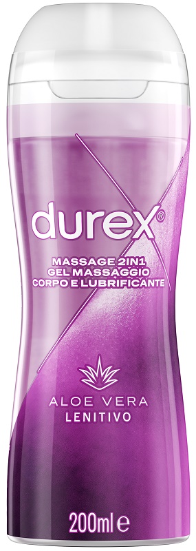 DUREX MASSAGE 2 IN 1 GEL MASSAGGIO CORPO E LUBRIFICANTE ALOE VERA 200 ML - Gruppofarmastore.it