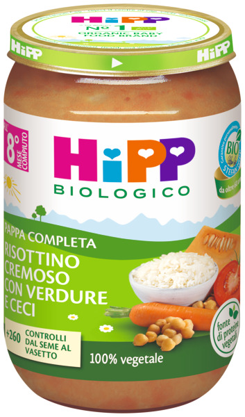 HIPP RISOTTINO CREMOSO VERDURE CECI 220 G - Gruppofarmastore.it