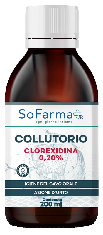 COLLUTORIO CLOREXIDINA 0,20% 200 ML SOFARMAPIU' - Gruppofarmastore.it
