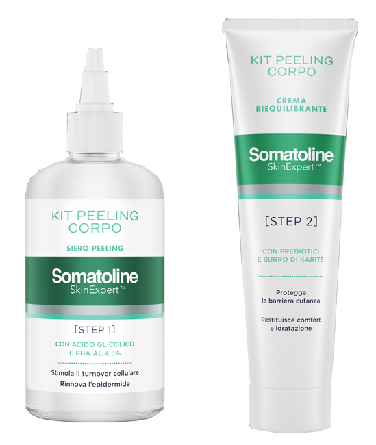 SOMATOLINE SKIN EXPERT KIT PEELING CORPO 1 GEL PEELING 200 ML + 1 CREMA RIEQUILIBRANTE 100 ML - Gruppofarmastore.it