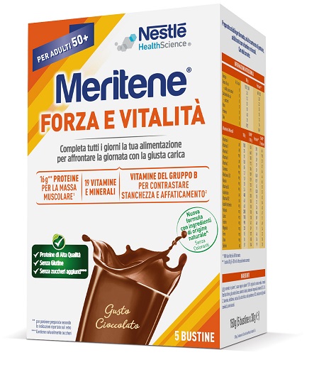 MERITENE FORZA E VITALITA' CIOCCOLATO 5 BUSTINE DA 30 G - Gruppofarmastore.it