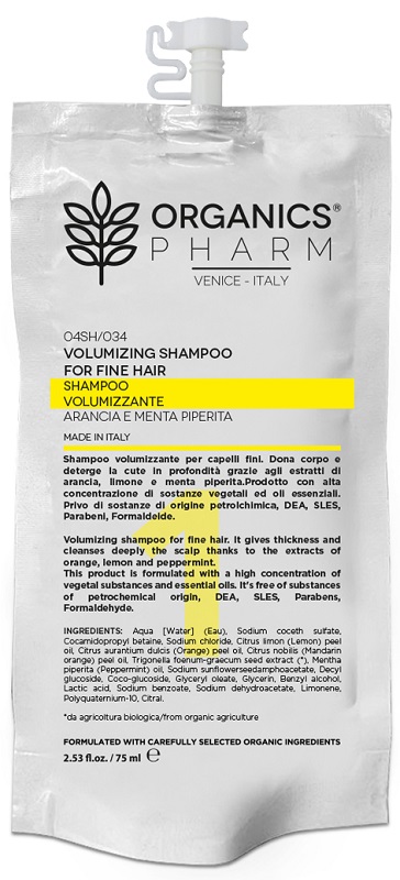 ORGANICS PHARM VOLUMIZING SHAMPOO FINE HAIR 75 ML - Gruppofarmastore.it