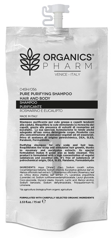 ORGANICS PHARM PURE PURIFYING SHAMPOO HAIR AND BODY 75 ML - Gruppofarmastore.it