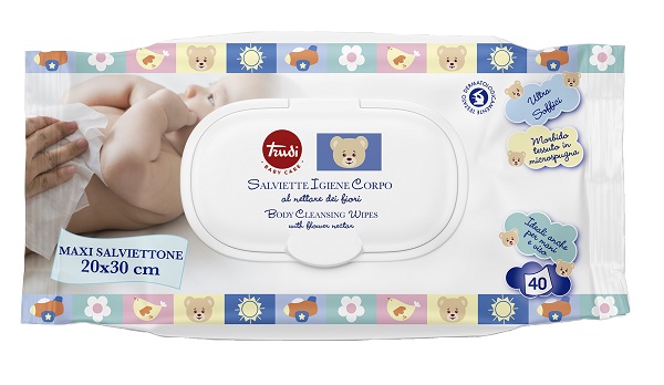 TRUDI BABY CARE SALVIETTINE IGIENE CORPO 40 PEZZI - Gruppofarmastore.it