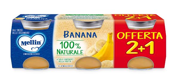 MELLIN OMOGENEIZZATO BANANA 3 PEZZI DA 100 G - Gruppofarmastore.it