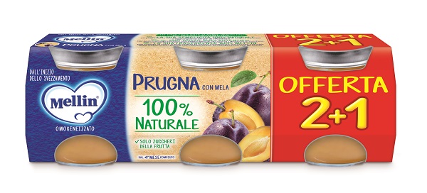 MELLIN OMOGENEIZZATO PRUGNA 3 PEZZI DA 100 G - Gruppofarmastore.it