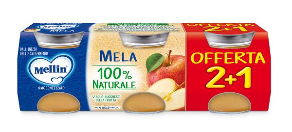 MELLIN OMOGENEIZZATO MELA 3PZ DA 100 G - Gruppofarmastore.it
