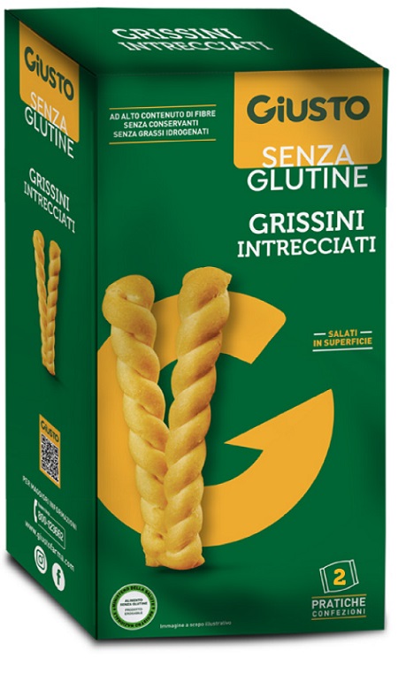 GIUSTO SENZA GLUTINE INTRECCIATI GRISSINI 150 G - Gruppofarmastore.it