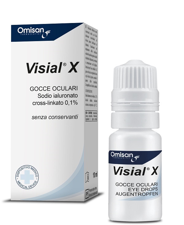 GOCCE OCULARI VISIAL X ACIDO IALURONICO CROSS-LINKATO 0,1% 10 ML - Gruppofarmastore.it