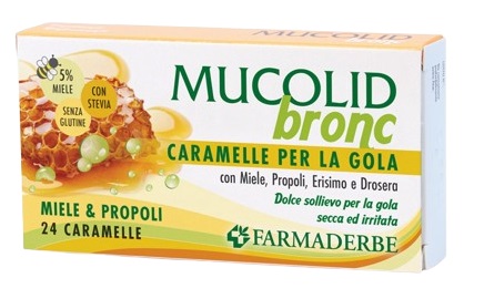 MUCOLID BRONC MIELE & PROPOLI 24 CARAMELLE - Gruppofarmastore.it