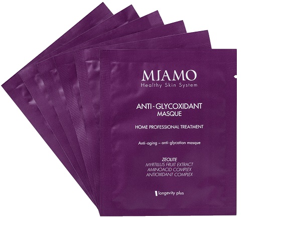 MIAMO LONGEVITY PLUS ANTI GLYCOXIDANT MASQUE BOX 6 PEZZI - Gruppofarmastore.it